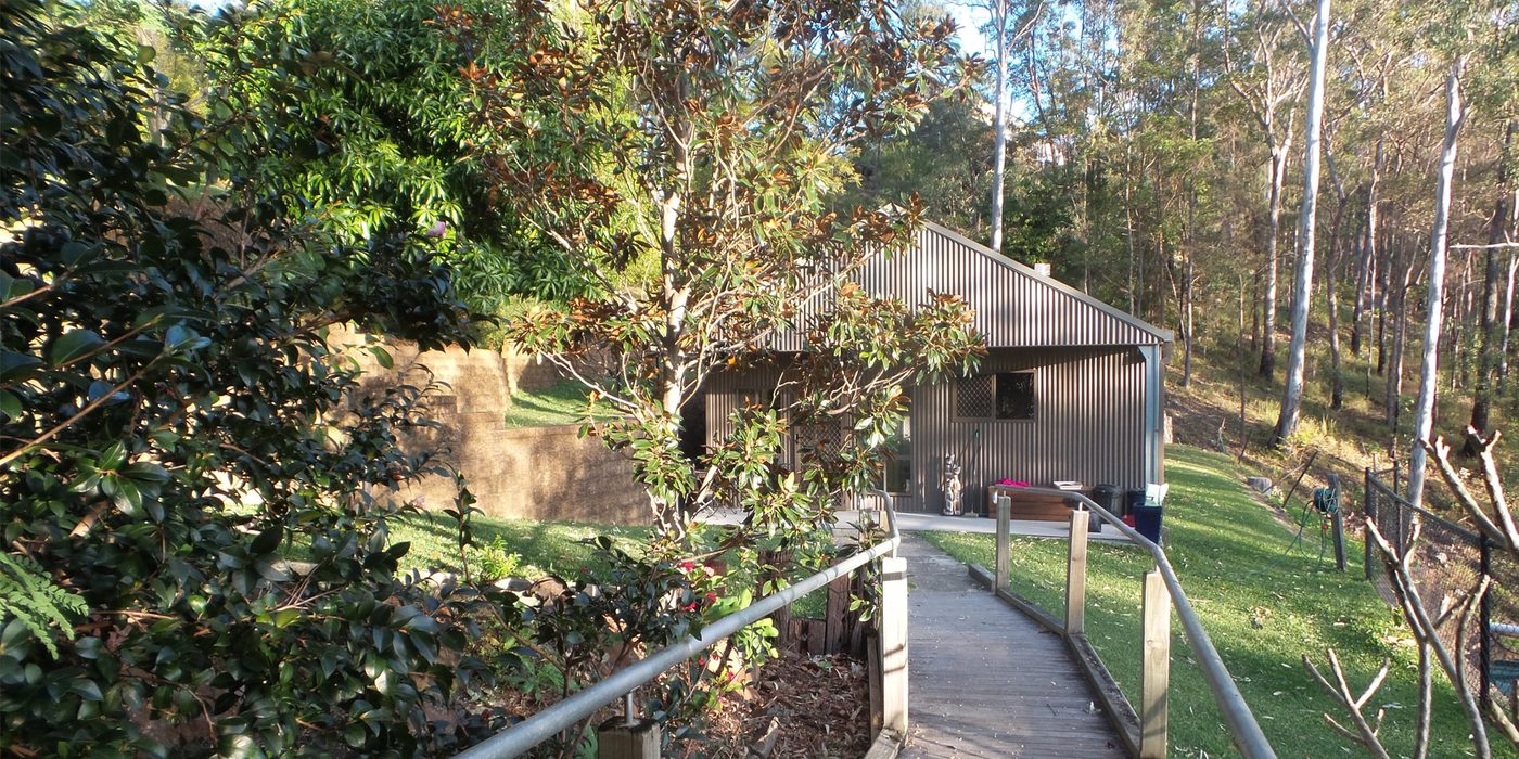 The Felinee cat guest house nestled in the Gold Coast hinterland bush